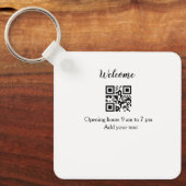 Porte-clés Simple ouverture de bienvenue code-barres QR ajout (Recto)