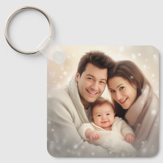 Porte-clés Simple Personalized Photo and Text Photo Keychain (Recto)