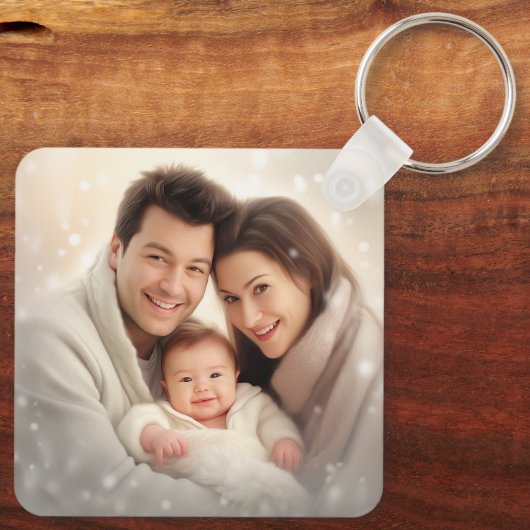Porte-clés Simple Personalized Photo and Text Photo Keychain (Verso)