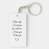 Porte-clés Simple Photo Girami ou Boyfriend cadeau (Dos)