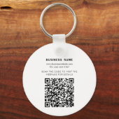 Porte-clés Simple QR Code Logo d'entreprise Moderne (Verso)