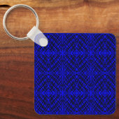 Porte-clés Simple Scribble | Carreaux miroir | Bleu | (Recto)