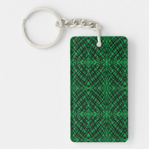 Porte-clés Simple Scribble   Carreaux miroir   Vert  