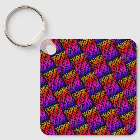 Porte-clés Simple Scribble | Half Drop | Arrière - plan noir (Recto)