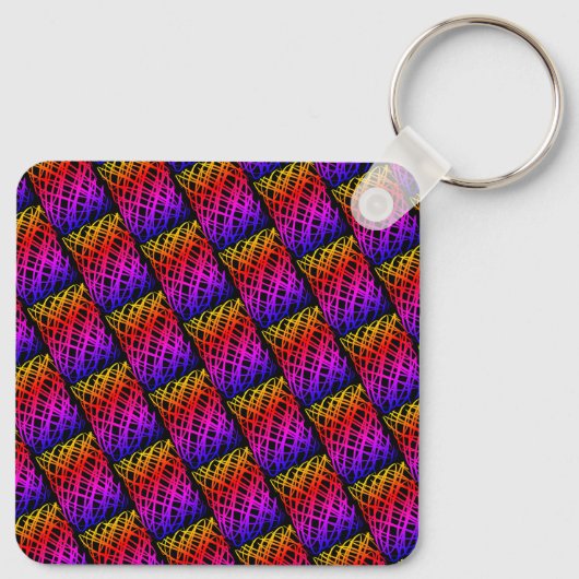 Porte-clés Simple Scribble | Half Drop | Arrière - plan noir  (Dos)