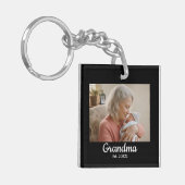 Porte-clés Simple Script Grandma Est.Photo Year Black (Devant gauche)