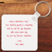 Porte-clés Simple Stickman Figure, Sobriety Valentine's Day (Verso)
