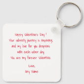 Porte-clés Simple Stickman Figure, Sobriety Valentine's Day (Dos)