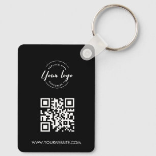 Porte-clés Simple Votre logo Code QR ici Personnalisé