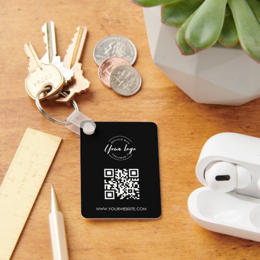 Porte-clés Simple Votre logo et le code QR va ici Personnalis (Bureau)