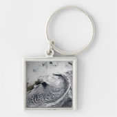 Porte-clés Simulation de nuage d'une seule journée 3 (Devant)