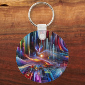 Porte-clés "Sinewaves Of Light" Modern Futuristic Beautiful