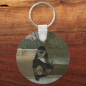 Porte-clés singe assis joliment (Recto)