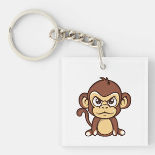 Porte-clés singe bébé en colère mignon