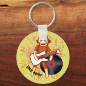 Porte-clés Singe chaussette Rock and Roll (Recto)