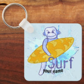 Porte-clés Singe Chaussette Surfeur (Recto)