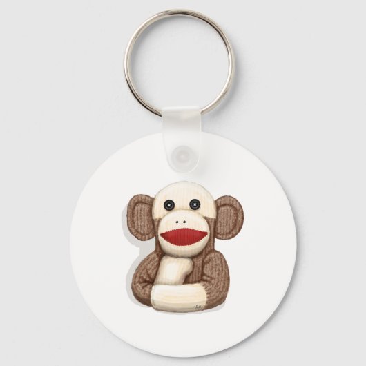 Porte-clés Singe classique à soie (Recto)