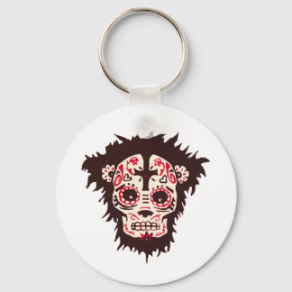 Porte-clés singe crâne de sucre