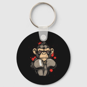 Porte-clés Singe de boxe cool - Costume