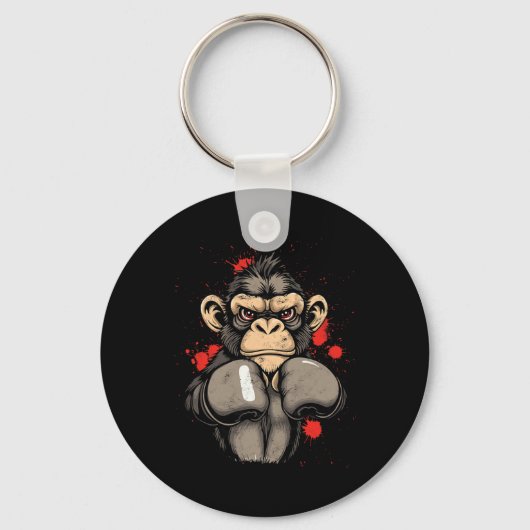 Porte-clés Singe de boxe cool - Costume (Recto)