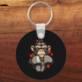 Porte-clés Singe de boxe cool - Costume (Recto)