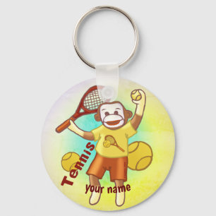 Porte-clés singe en chaussette de tennis