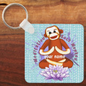 Porte-clés Singe en Chaussette Lotus (Recto)
