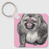 Porte-clés Singe hilare - Cadeau drôle personnalisable (Recto)