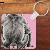 Porte-clés Singe hilare - Cadeau drôle personnalisable (Verso)