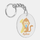 Porte-clés Singe mignon de bébé de bande dessinée avec la (Devant gauche)