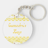 Porte-clés Singe mignon de Kawaii tenant la banane (Dos)