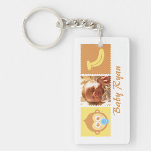 Porte-clés Singe Mignon et Banane pour Nouveau-nés