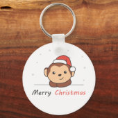 Porte-clés Singe Noël Neige Hiver Animaux Singes (Recto)