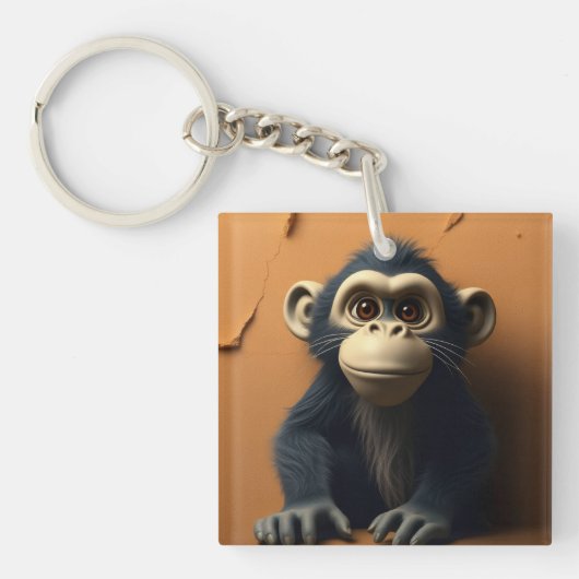 Porte-clés Singe noir (Devant)