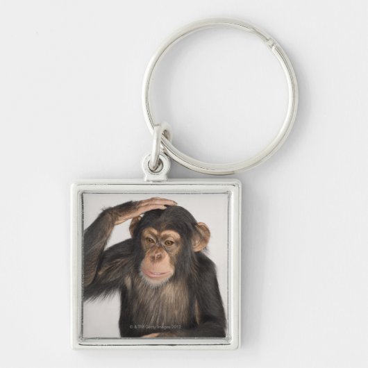 Porte-clés Singe rayant sa tête (Devant)