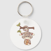 Porte-clés Singe Tenant Un Football (Recto)