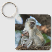 Porte-clés Singe Vervet, Nature Douce (Recto)