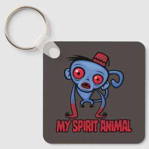 Porte-clés Singe Zombie est mon animal spirituel