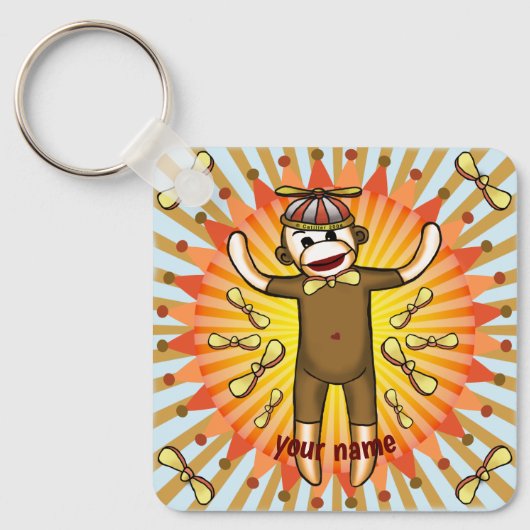 Porte-clés Singes Chaussette Beanie (Recto)