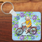 Porte-clés Singes Chaussette de Vélo à Pédales (Recto)