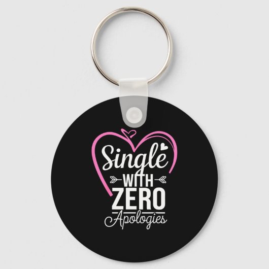 Porte-clés Single With Zero Alogies Anti Valentine Day (Recto)