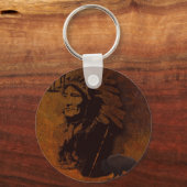 Porte-clés Sioux Chieftain Cadeau amérindien (Recto)