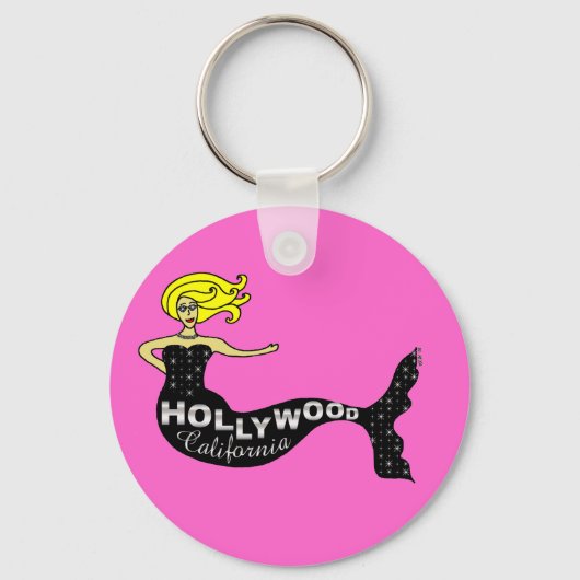 Porte-clés Sirène d'Hollywood (rose) (Recto)