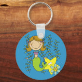 Porte-clés Sirène d'une chevelure de Brown (Recto)