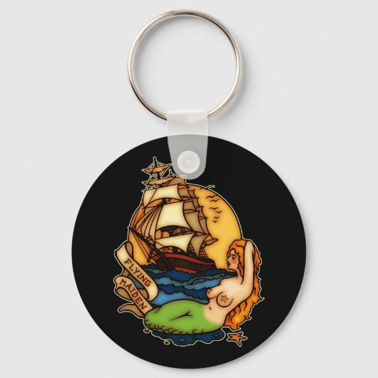 Porte-clés Sirène et navire pirate (Recto)
