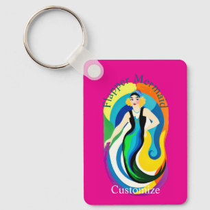 Porte-clés Sirène Flapper Colorée Thunder_Cove