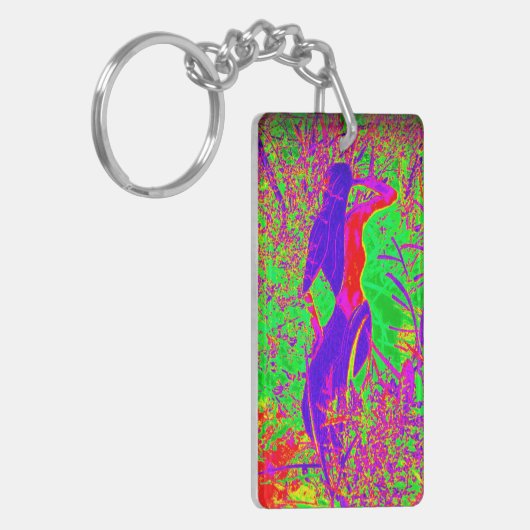 Porte-clés sirène hippie pourpre (Devant gauche)