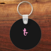 Porte-clés Sirène rose-brillant (Recto)