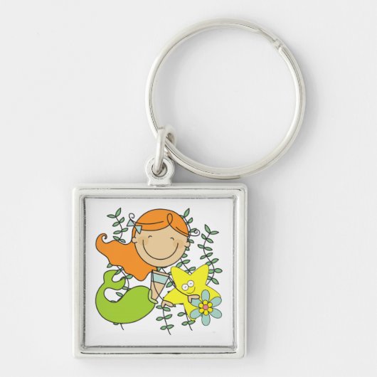 Porte-clés Sirène rousse (Devant)