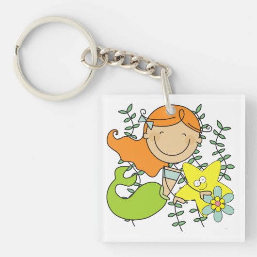 Porte-clés Sirène rousse (Devant)